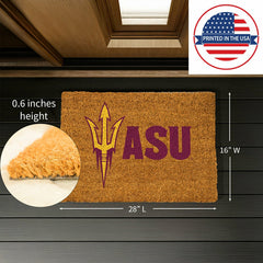 Coir Mat, 16"x28", Arizona State University, Collegiate