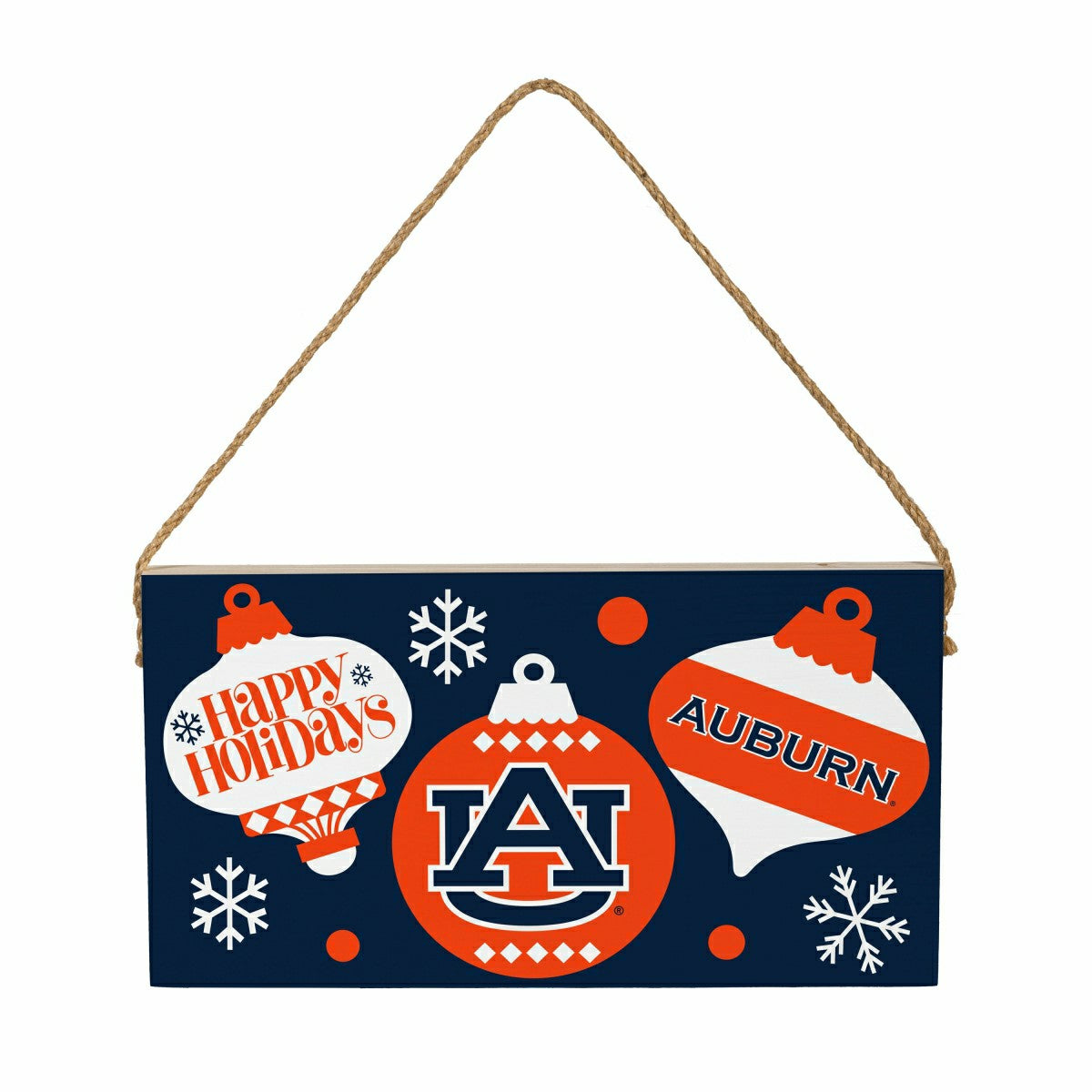 Auburn University Holiday Wood Wall Sign, 6x11, Collegiate, Home
