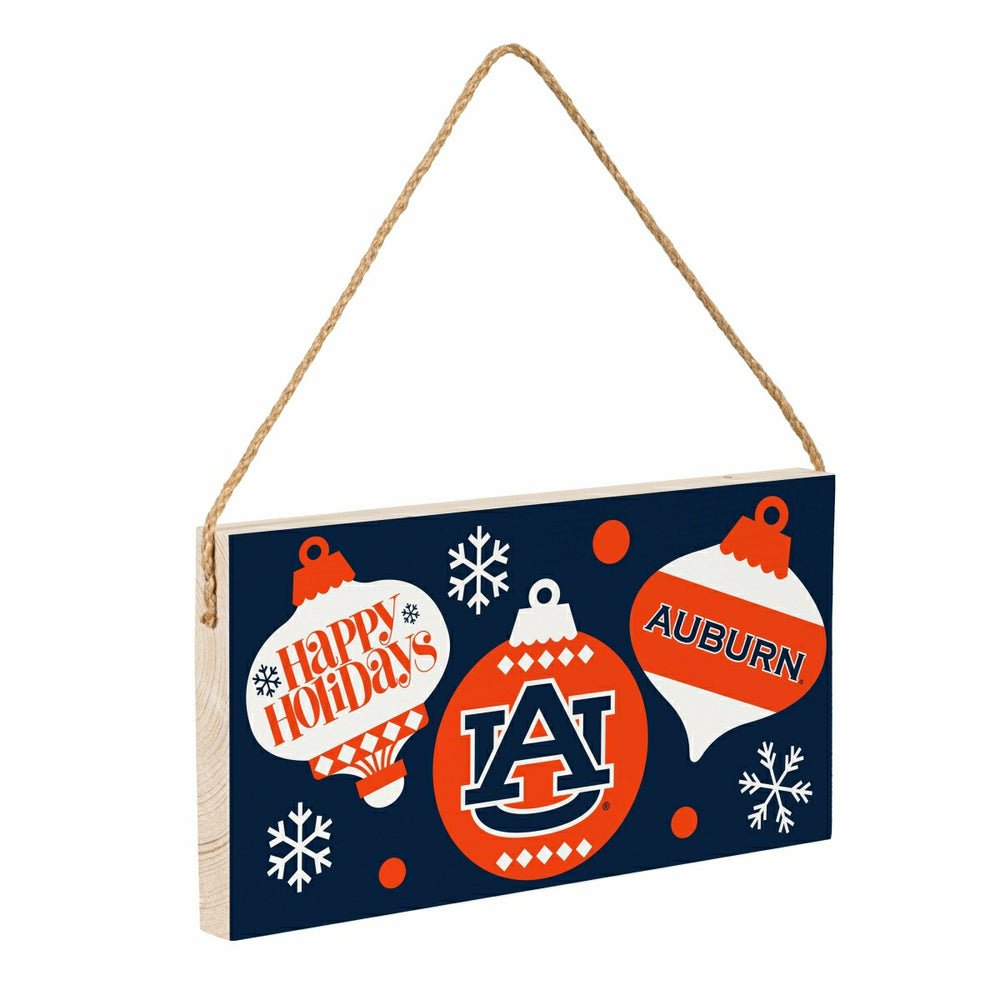 Auburn University Holiday Wood Wall Sign, 6x11, Collegiate, Home