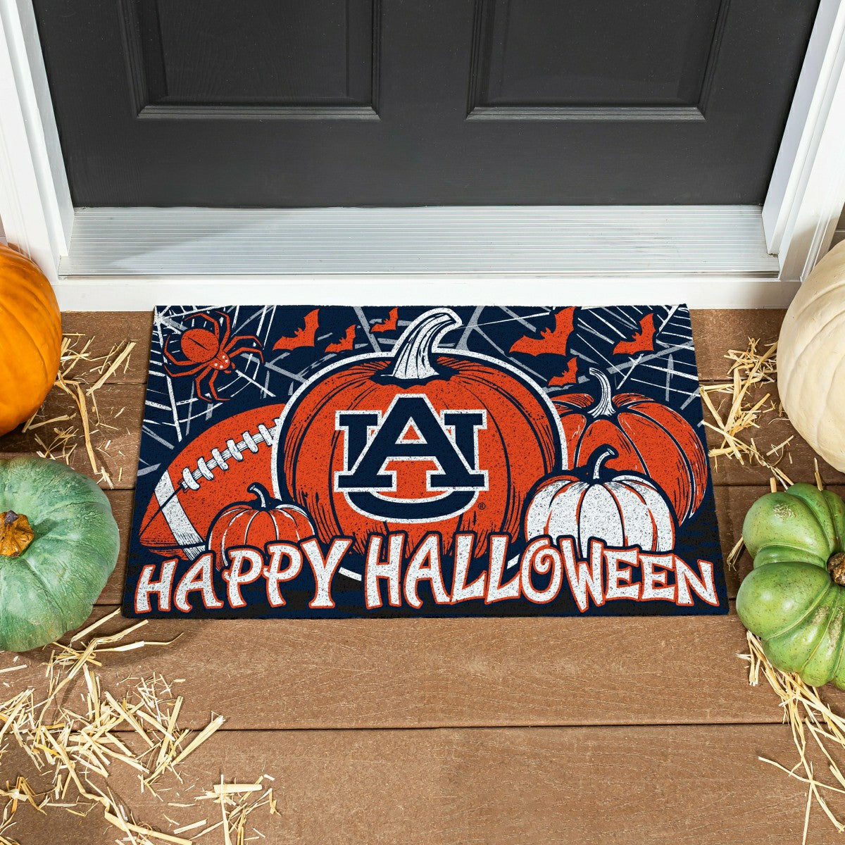 Auburn University Halloween PVC Mat, 28"x16", Collegiate