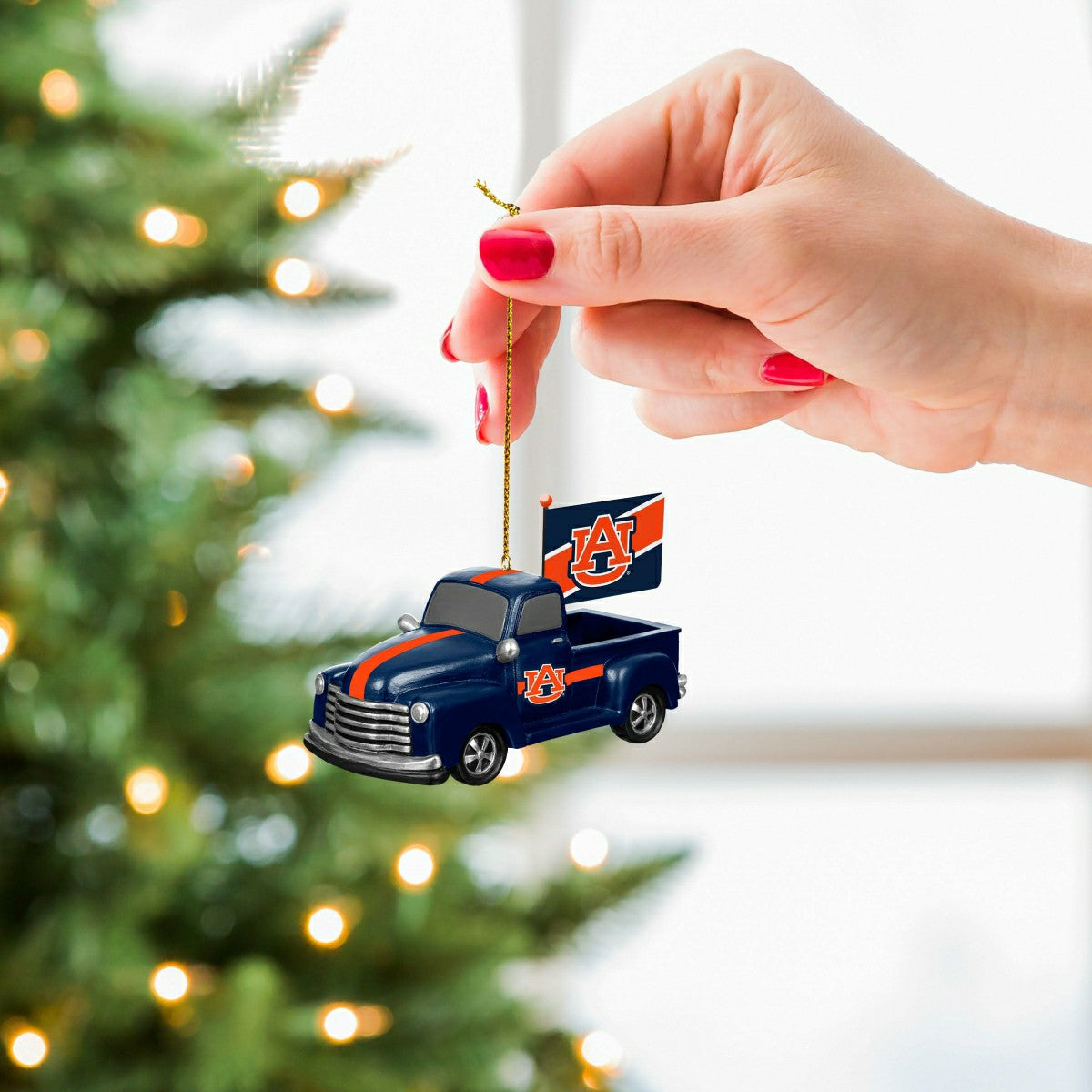 Auburn University Rally Truck Ornament, Set of 2, Collegiate, Home