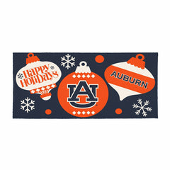 Auburn University Holiday Flocked Coir Sassafras Switch Mat, 22"x10", Collegiate
