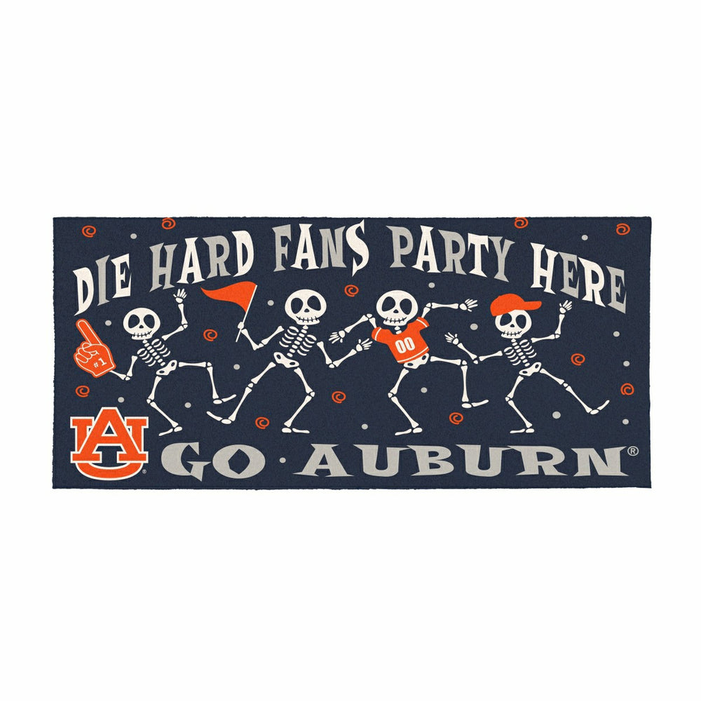 Auburn University Flocked Coir Halloween Sassafras Switch Mat, 22"x10", Collegiate