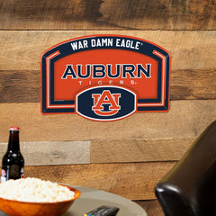 Auburn University USA Embossed Steel Wall Sign, 11" x 17", Collegiate, Home