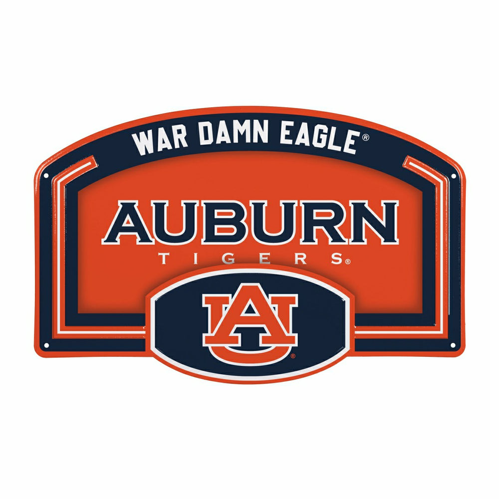 Auburn University USA Embossed Steel Wall Sign, 11" x 17", Collegiate, Home