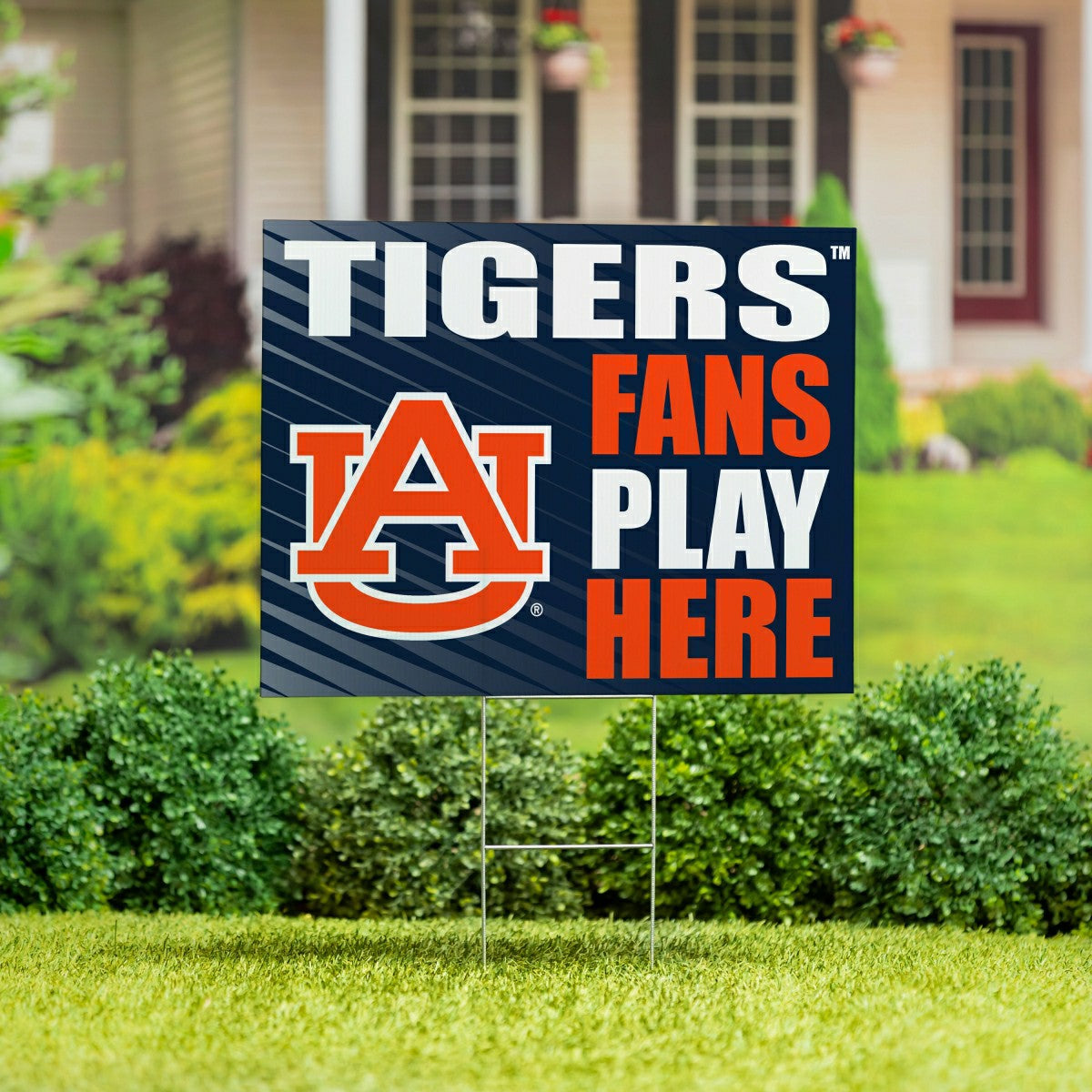 Auburn University Coroplast Yard Sign "Fans Play Here", Collegiate, Home