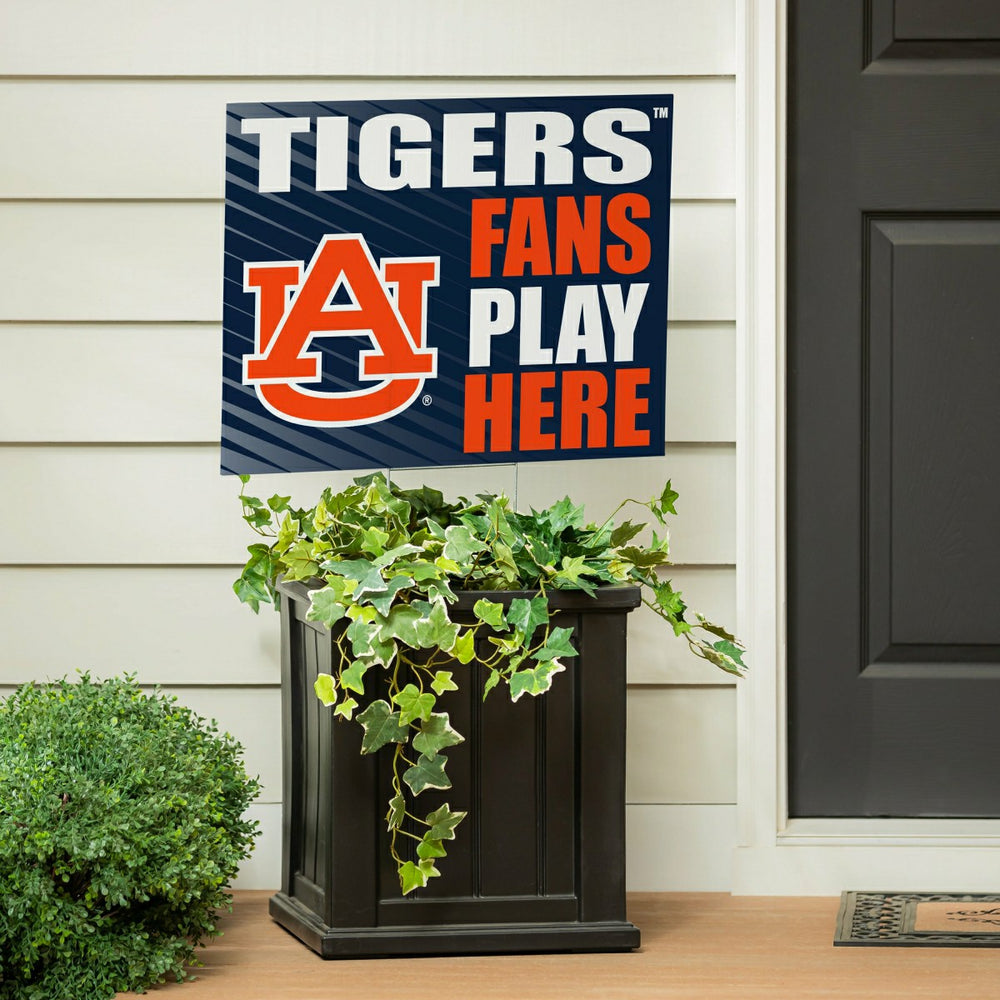 Auburn University Coroplast Yard Sign "Fans Play Here", Collegiate, Home