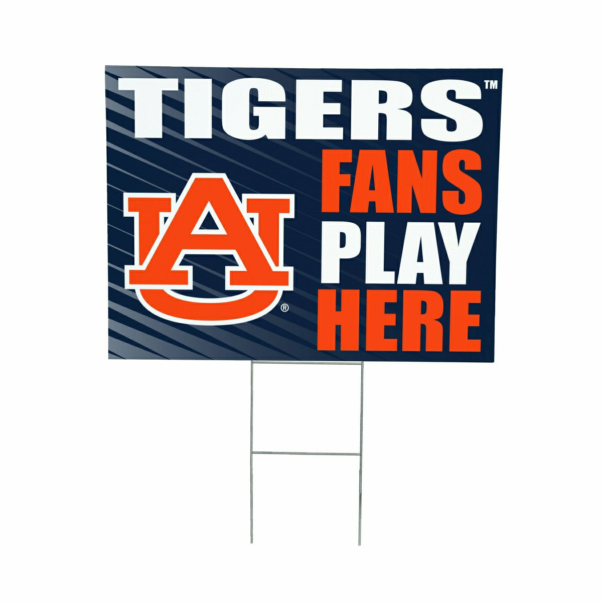 Auburn University Coroplast Yard Sign "Fans Play Here", Collegiate, Home