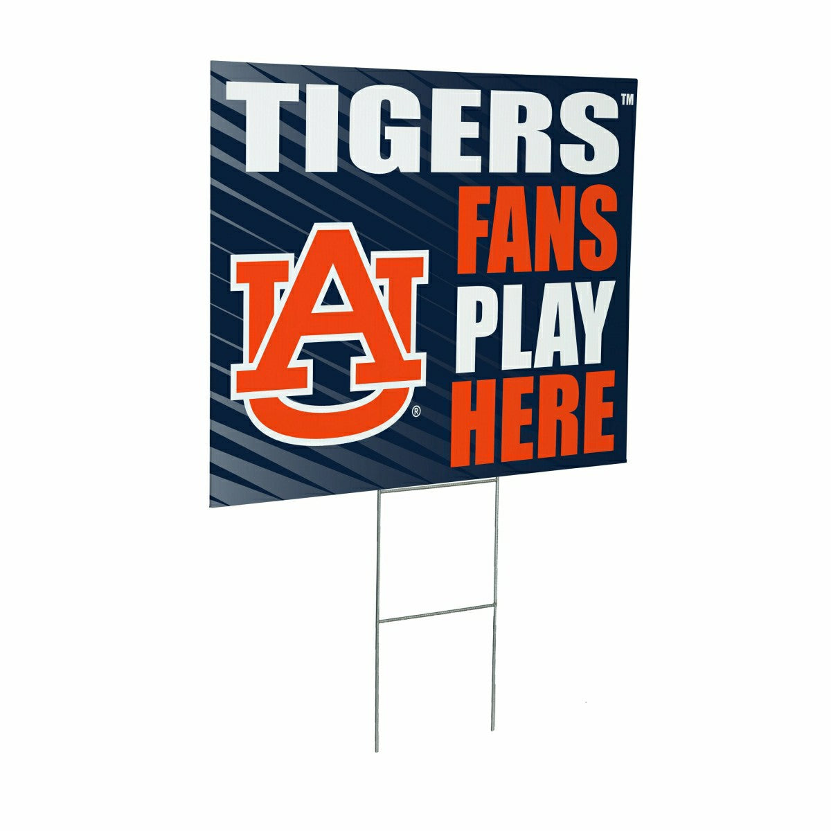 Auburn University Coroplast Yard Sign "Fans Play Here", Collegiate, Home
