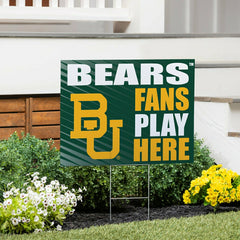 Baylor University Coroplast Yard Sign "Fans Play Here", Collegiate, Home