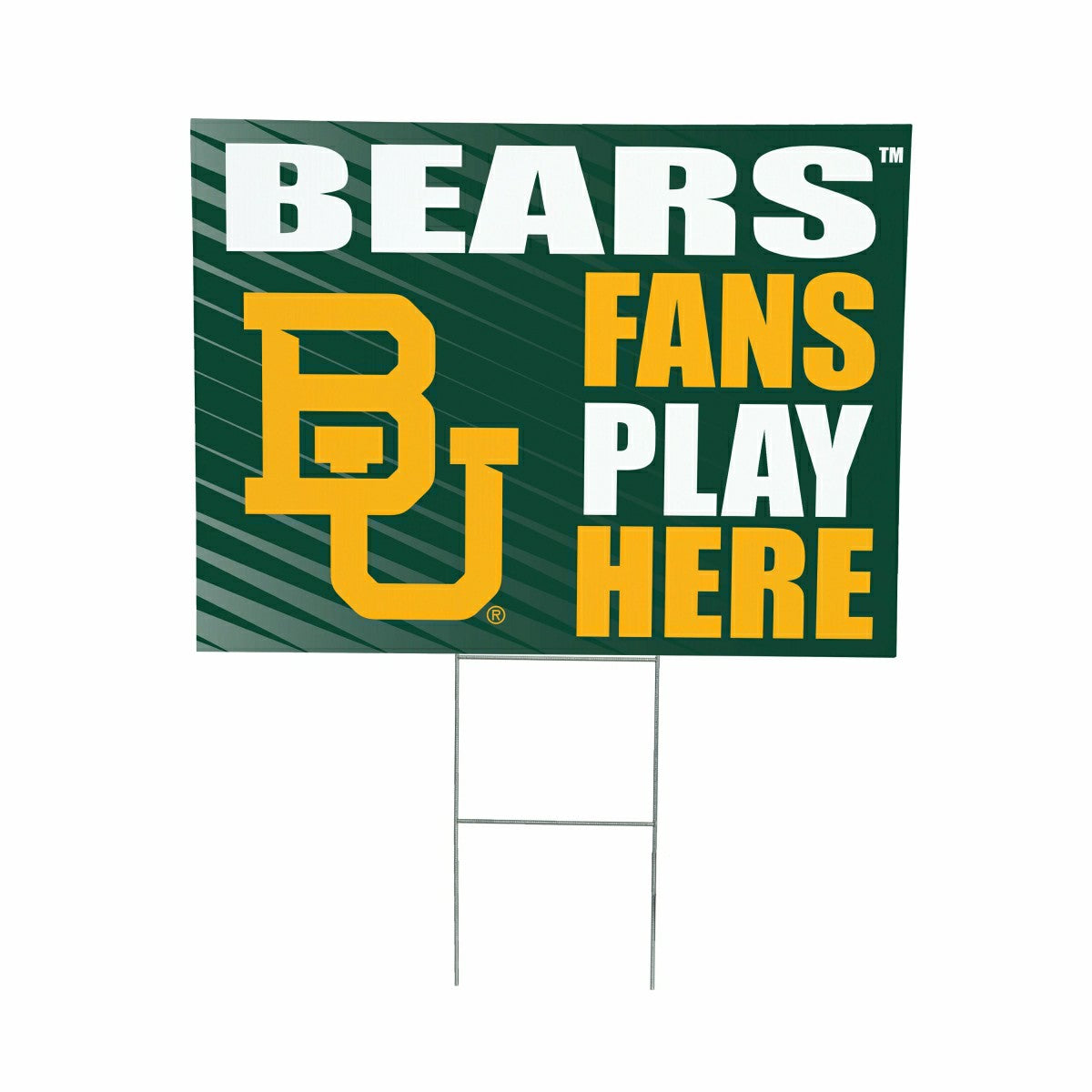 Baylor University Coroplast Yard Sign "Fans Play Here", Collegiate, Home
