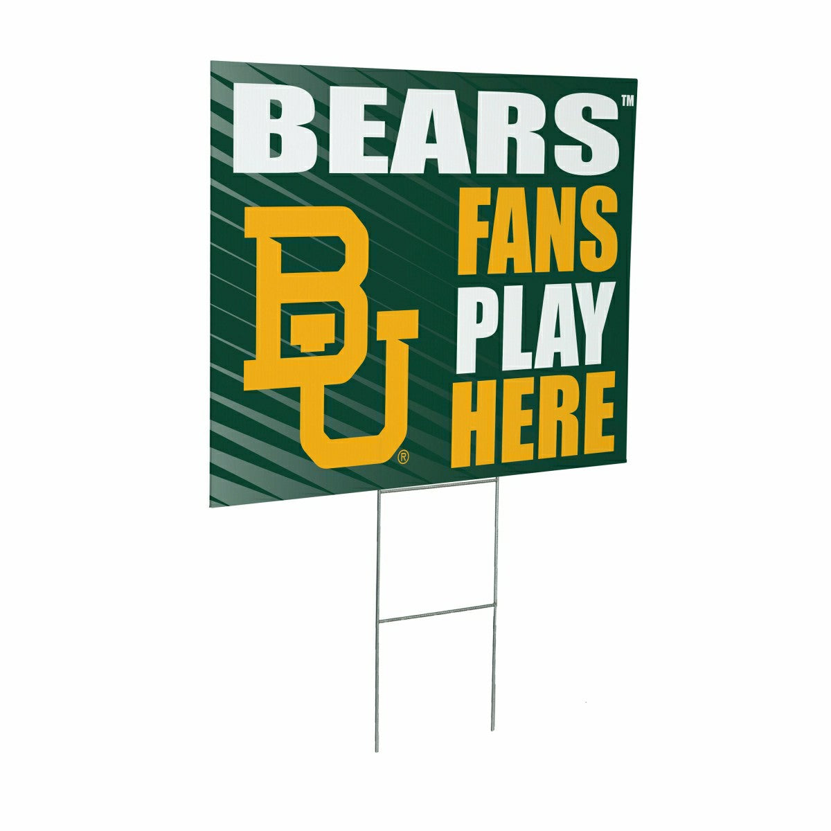 Baylor University Coroplast Yard Sign "Fans Play Here", Collegiate, Home