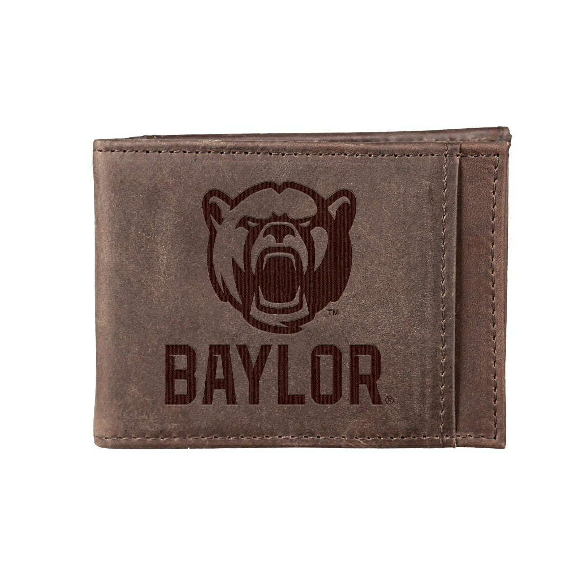 Front Pocket Wallet w/ RFID Blocking, Baylor University, Brown, Collegiate, Home
