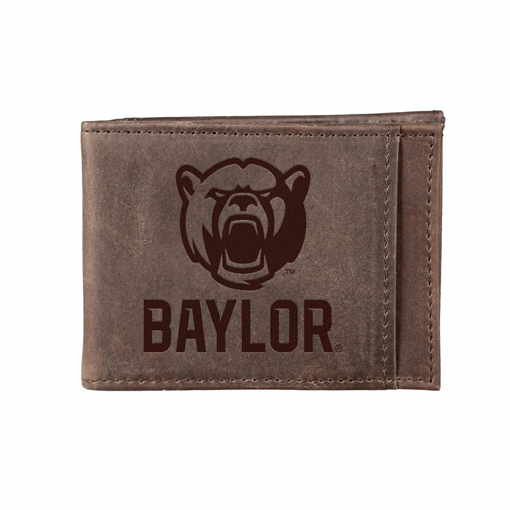 Front Pocket Wallet w/ RFID Blocking, Baylor University, Brown, Collegiate, Home