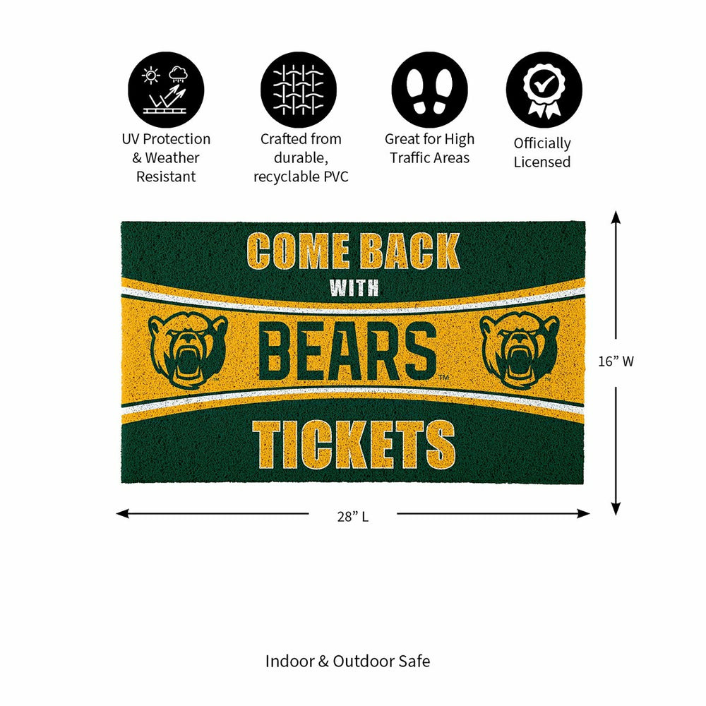 28" x 16" PVC Trapper Mat, Come Back with Tickets, Baylor University, Collegiate