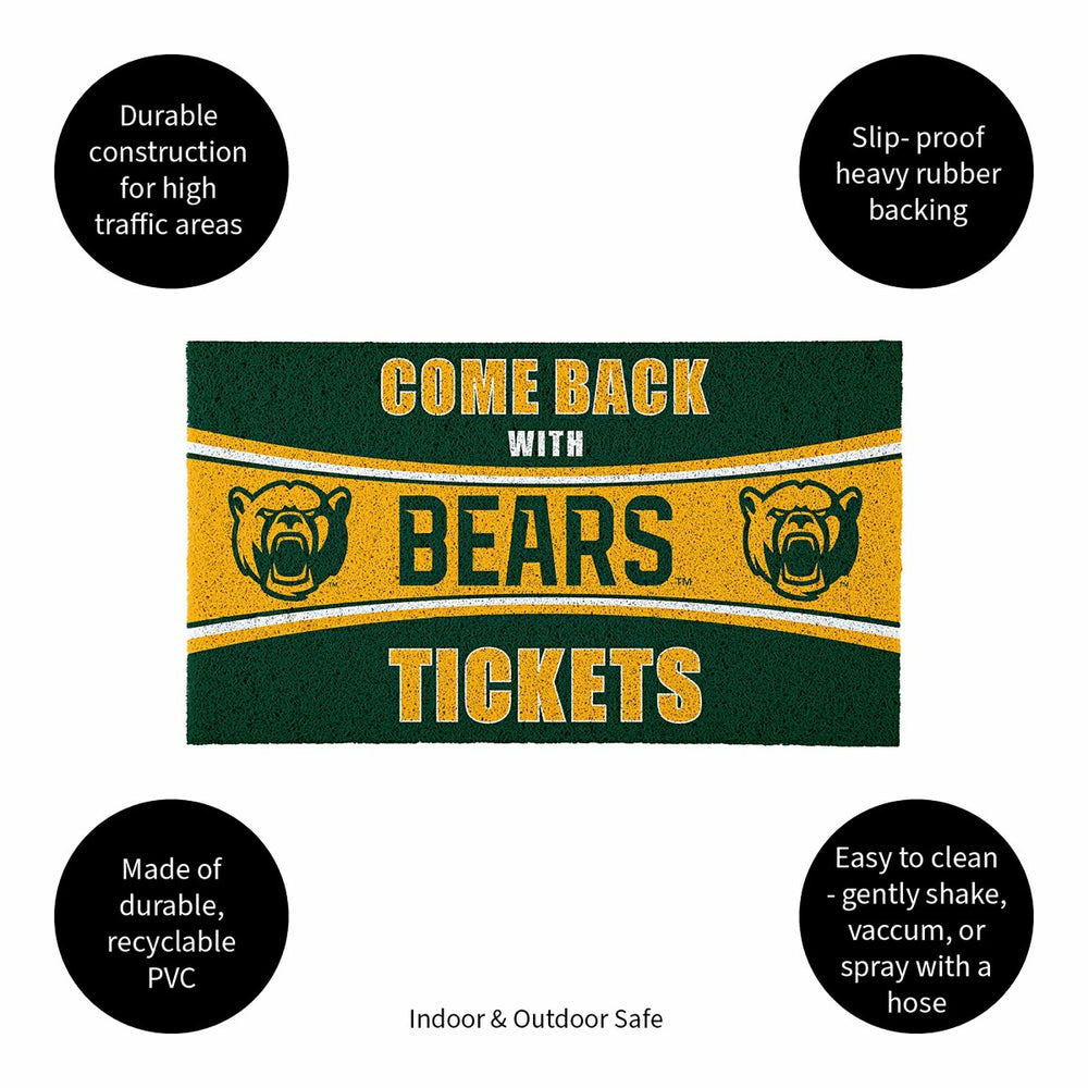 28" x 16" PVC Trapper Mat, Come Back with Tickets, Baylor University, Collegiate