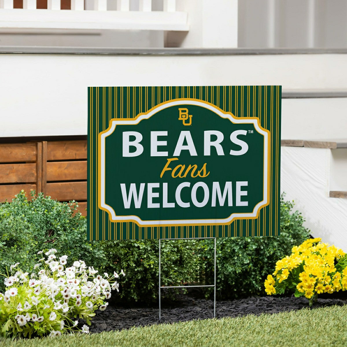Baylor University Coroplast Yard Sign, "Fans Welcome", Collegiate, Home