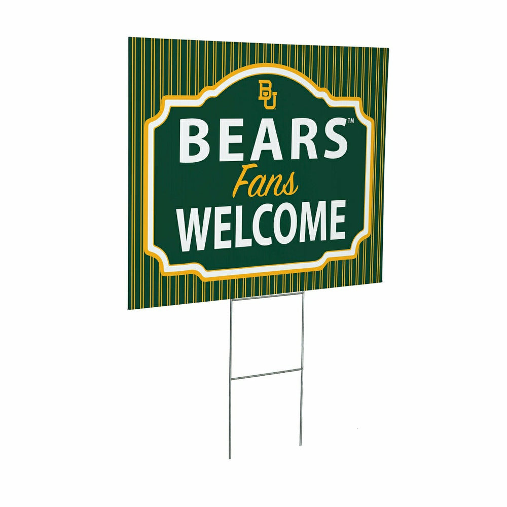 Baylor University Coroplast Yard Sign, "Fans Welcome", Collegiate, Home