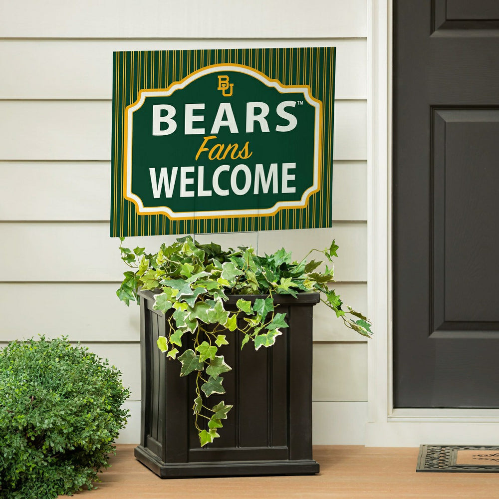 Baylor University Coroplast Yard Sign, "Fans Welcome", Collegiate, Home