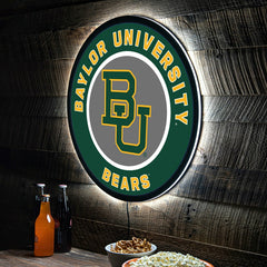 LED Wall Decor, Round, Baylor University, Collegiate, Home