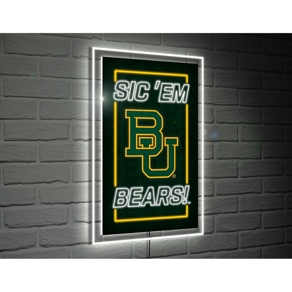 Baylor University College Rectangle Neolite LED Decor, Collegiate, Home