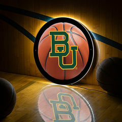 LED Wall Decor, Round, Med, Baylor, Basketball, Collegiate, Home