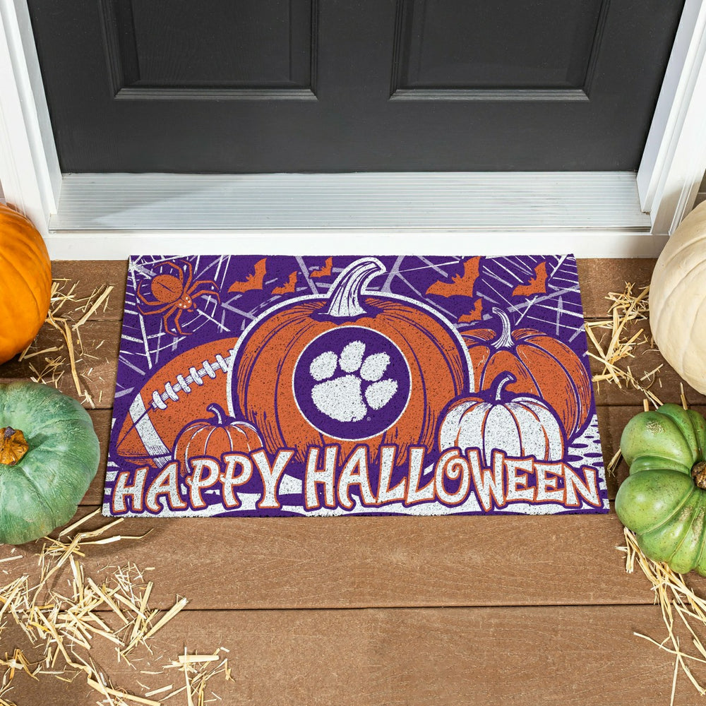 Clemson University Halloween PVC Mat, 28"x16", Collegiate