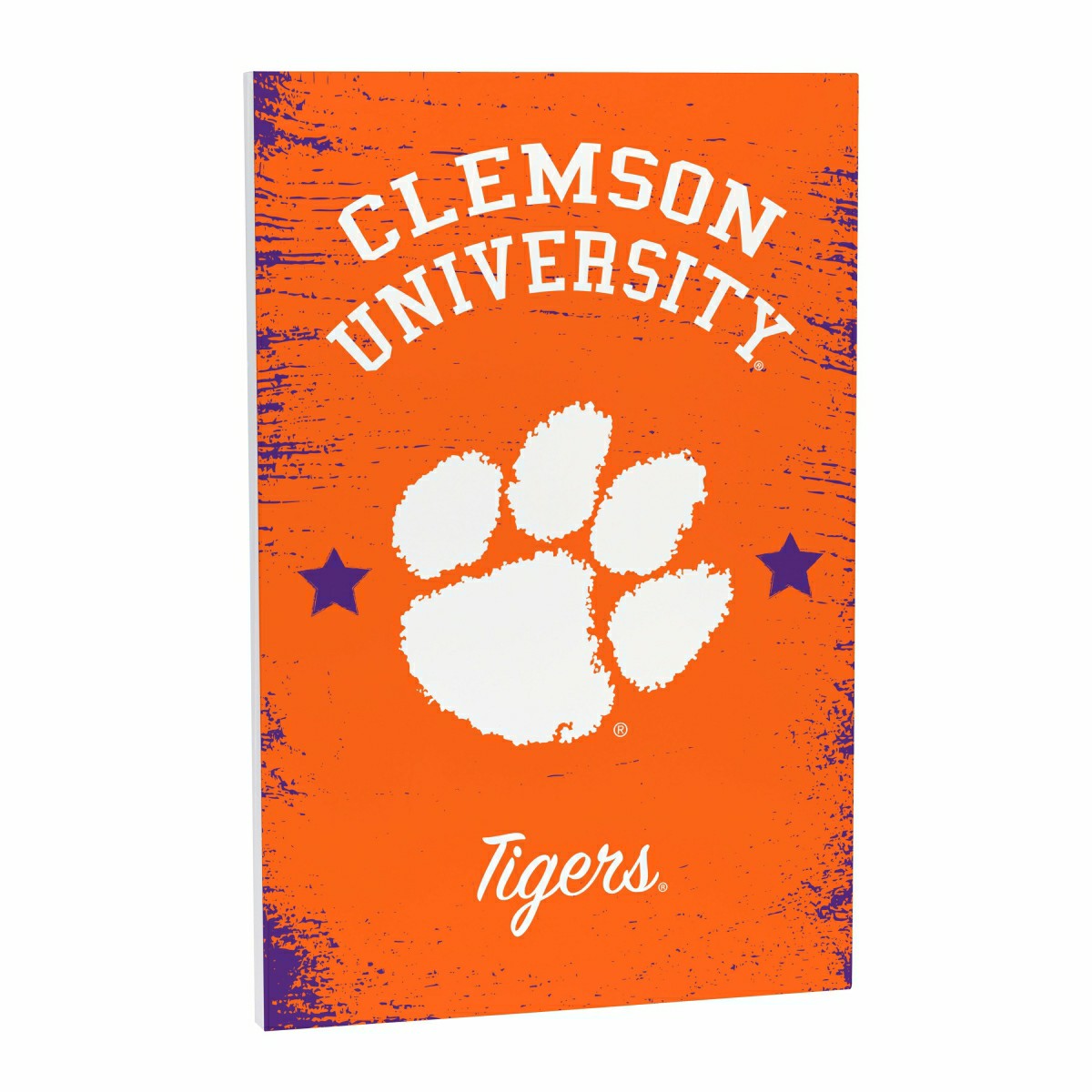 Clemson University Wood Wall Sign, 16x24, Collegiate, Home