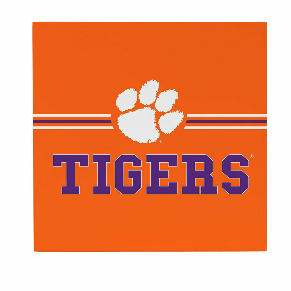 Clemson University Wood Wall Sign, 12x12, Collegiate, Home