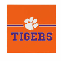 Clemson University Wood Wall Sign, 12x12, Collegiate, Home