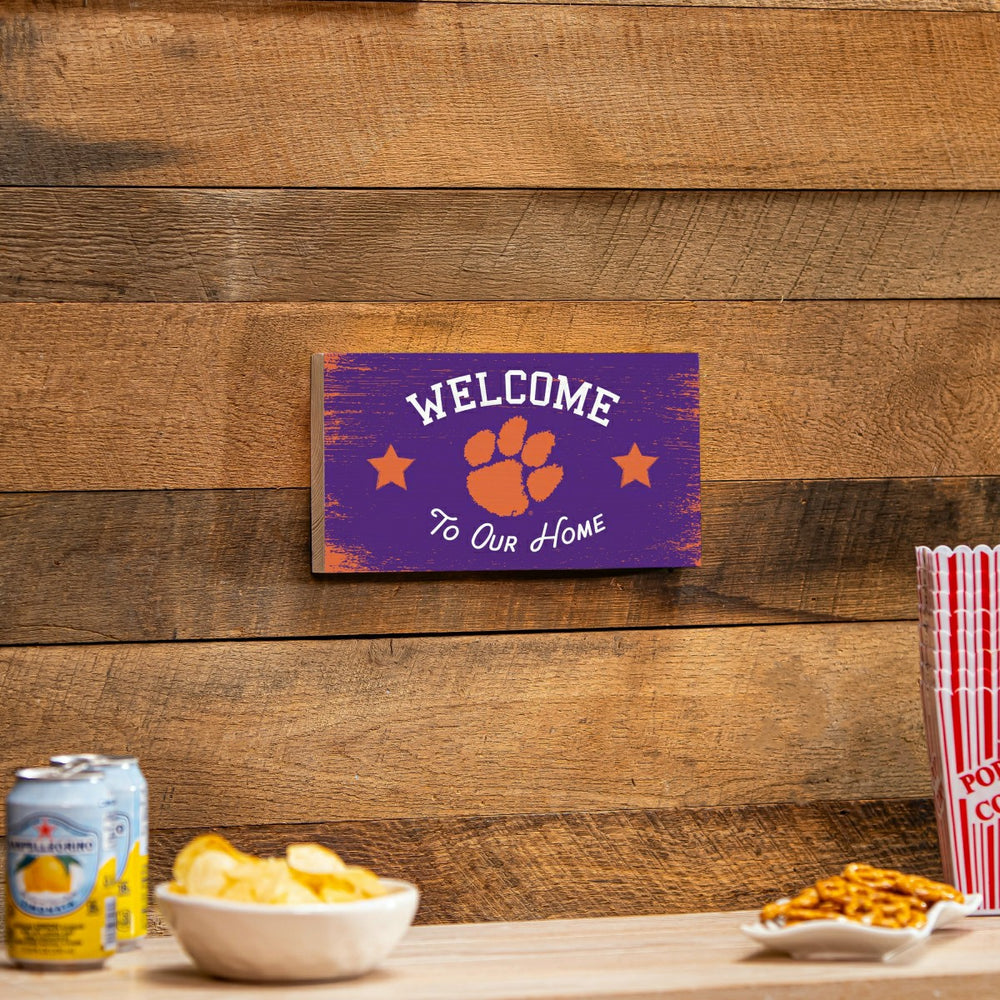 Clemson University Wood Wall Sign, 6x11, Collegiate, Home