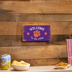 Clemson University Wood Wall Sign, 6x11, Collegiate, Home