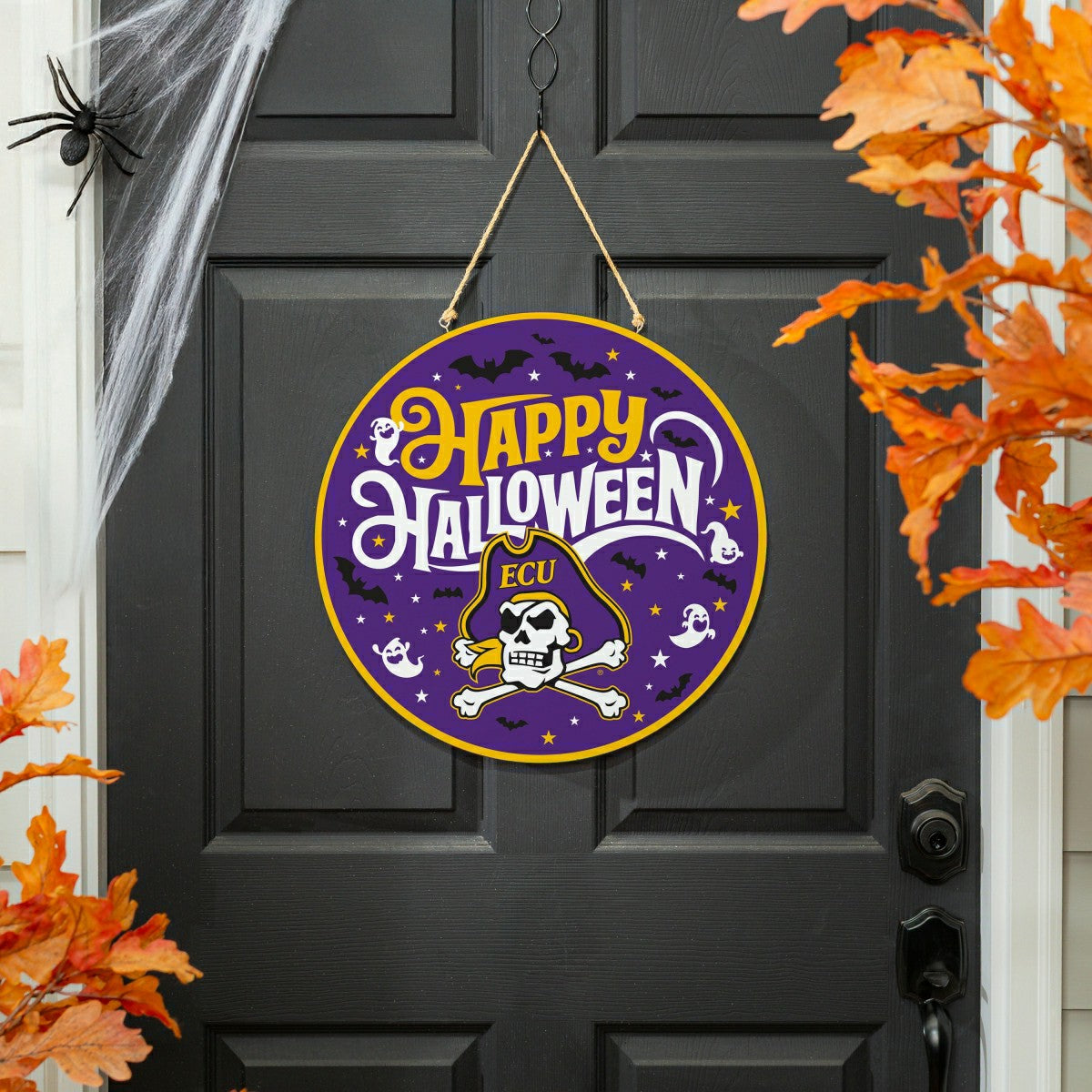 East Carolina University Halloween Round Door Décor with Hanging Rope,, Collegiate, Home