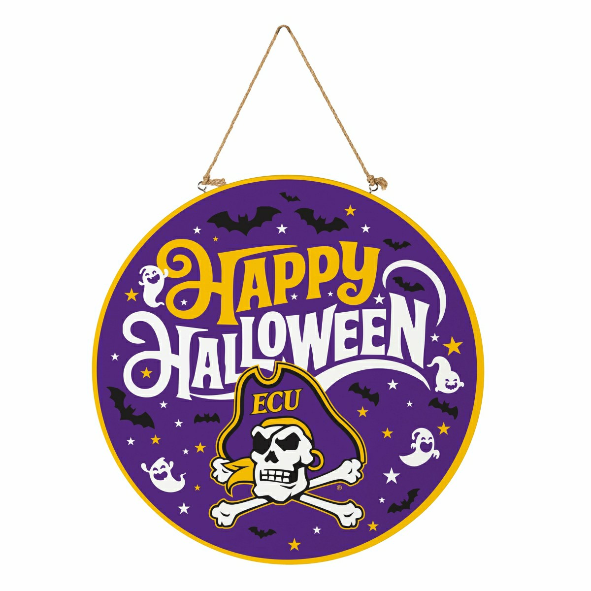 East Carolina University Halloween Round Door Décor with Hanging Rope,, Collegiate, Home