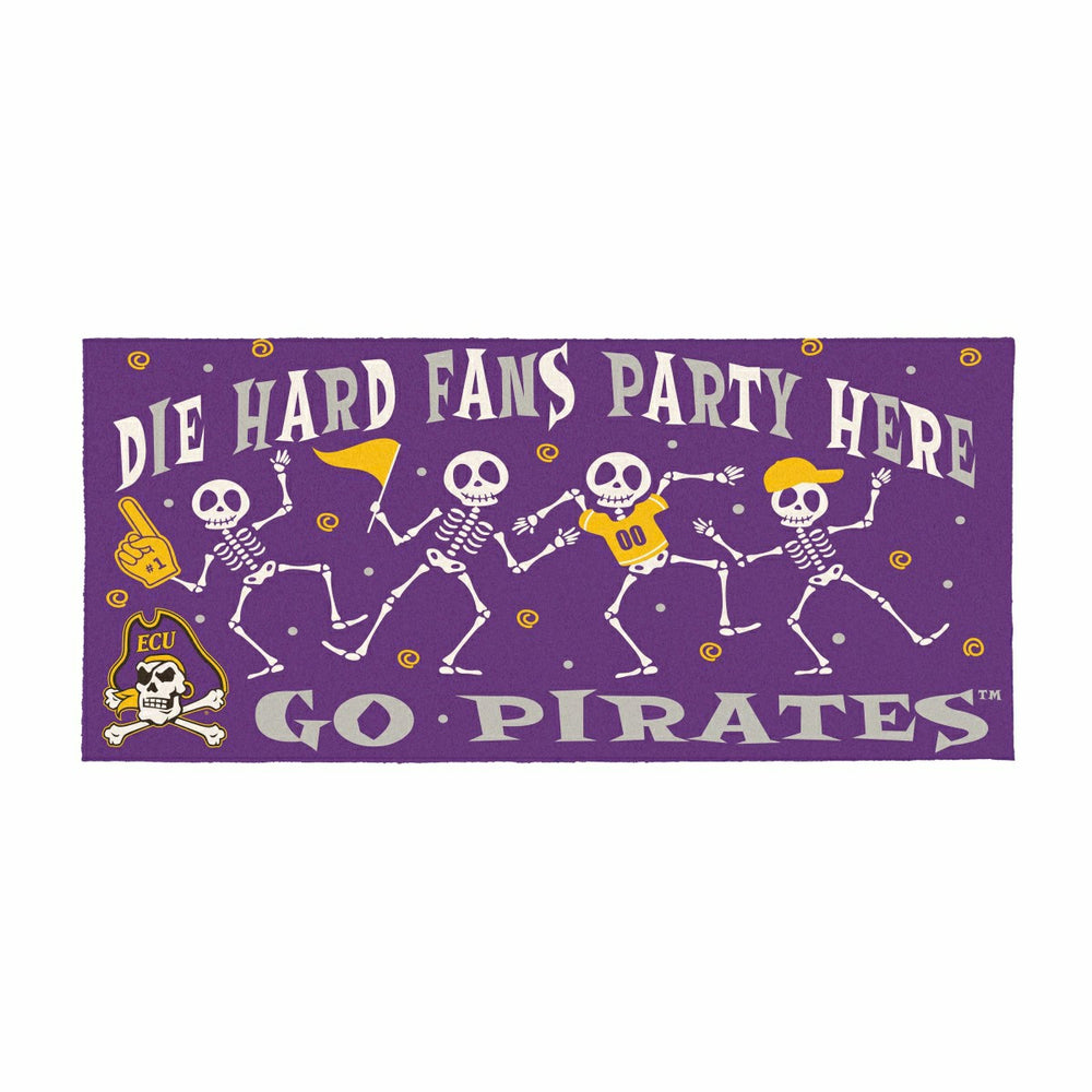 East Carolina University Flocked Coir Halloween Sassafras Switch Mat, , Collegiate