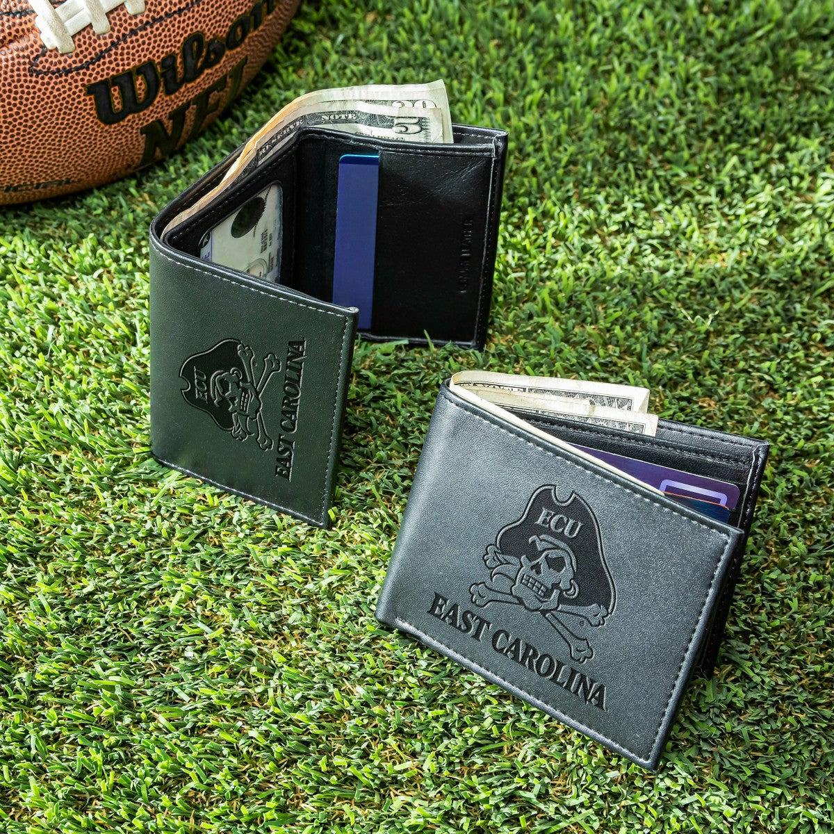 East Carolina University, Bi-Fold and Tri-Fold Wallet Gift Set, Black, Collegiate, Home