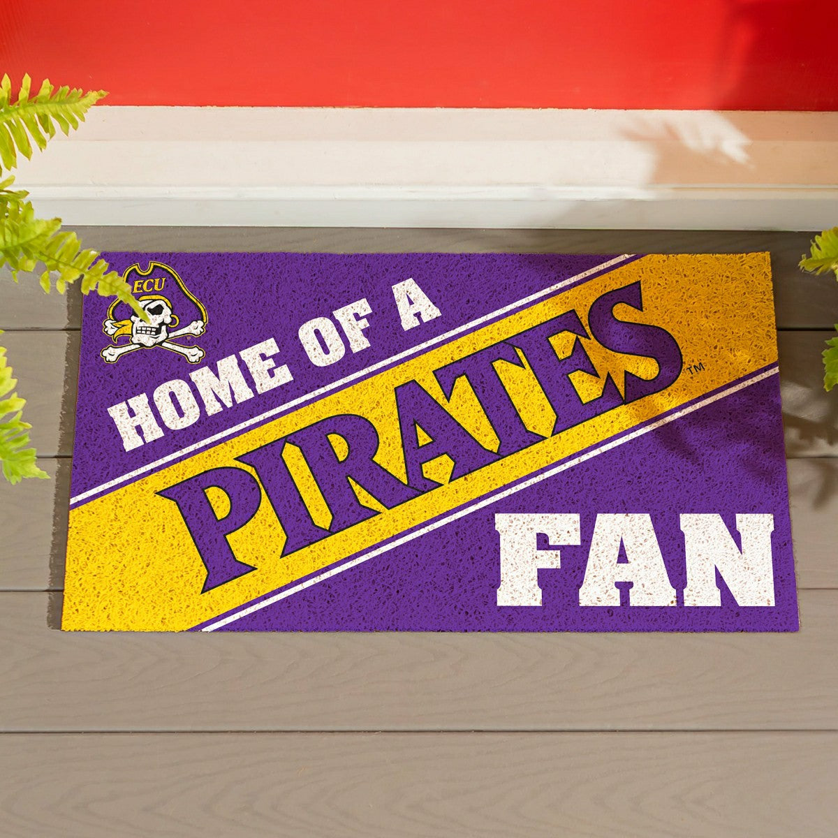 East Carolina University, PVC Mat COLOR, Home of a Fan, Collegiate