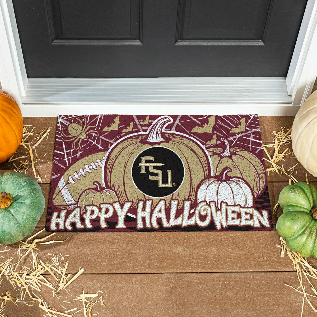 Florida State University Halloween PVC Mat, 28"x16", Collegiate