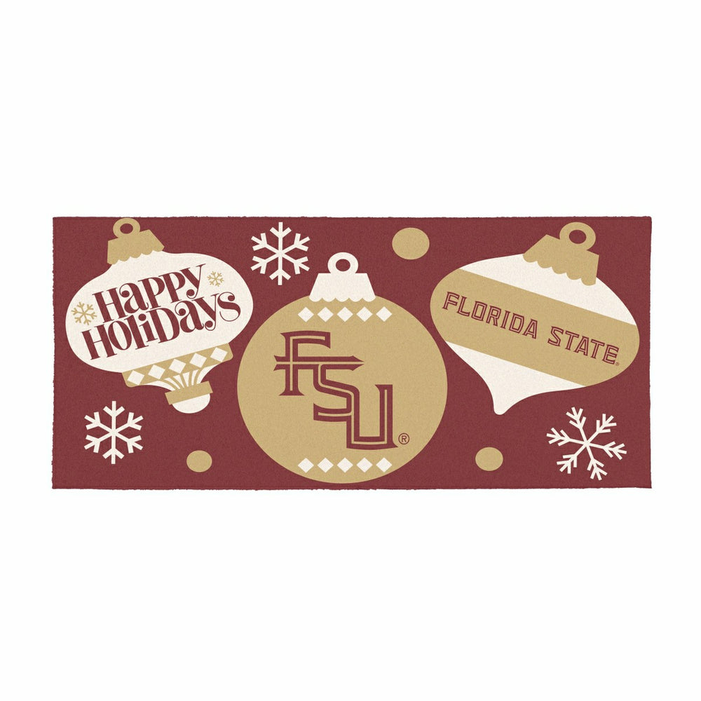 Florida State University Holiday Flocked Coir Sassafras Switch Mat, 22, Collegiate