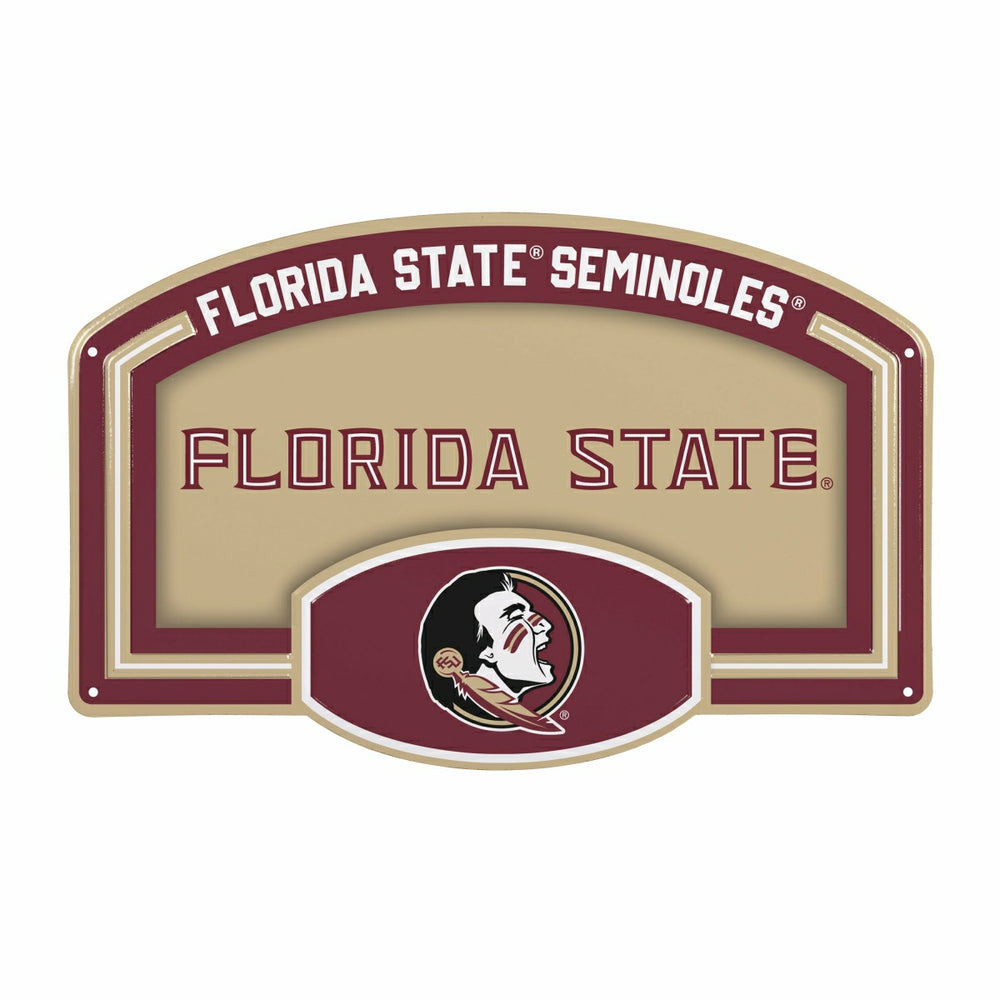 Florida State University USA Embossed Steel Wall Sign, 11" x 17", Collegiate, Home