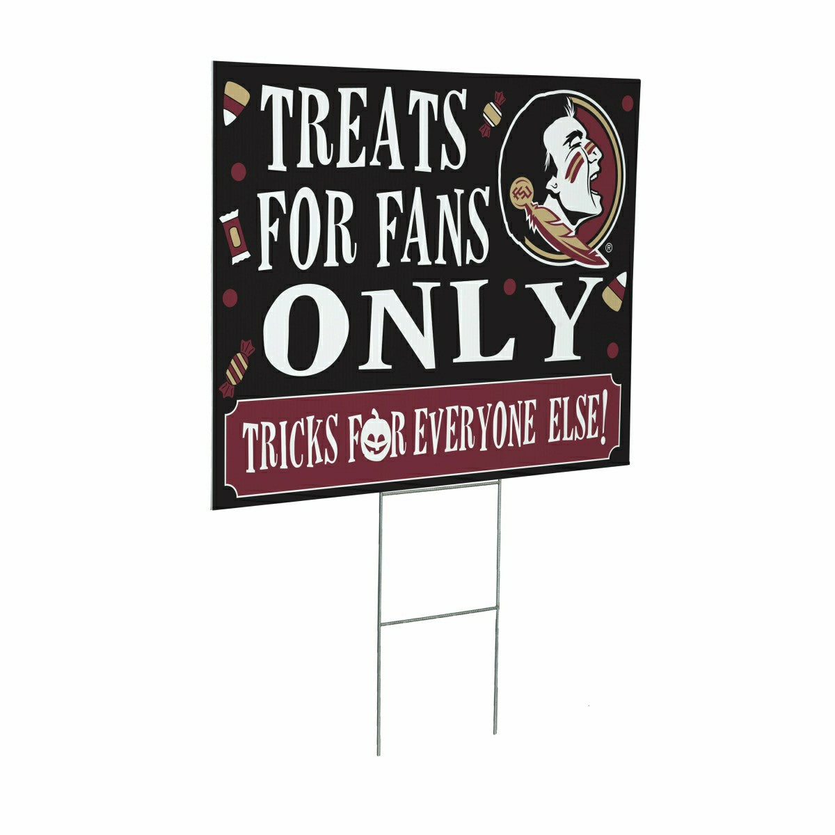 Florida State University Yard Sign, Halloween Treats for Fans, Collegiate, Home