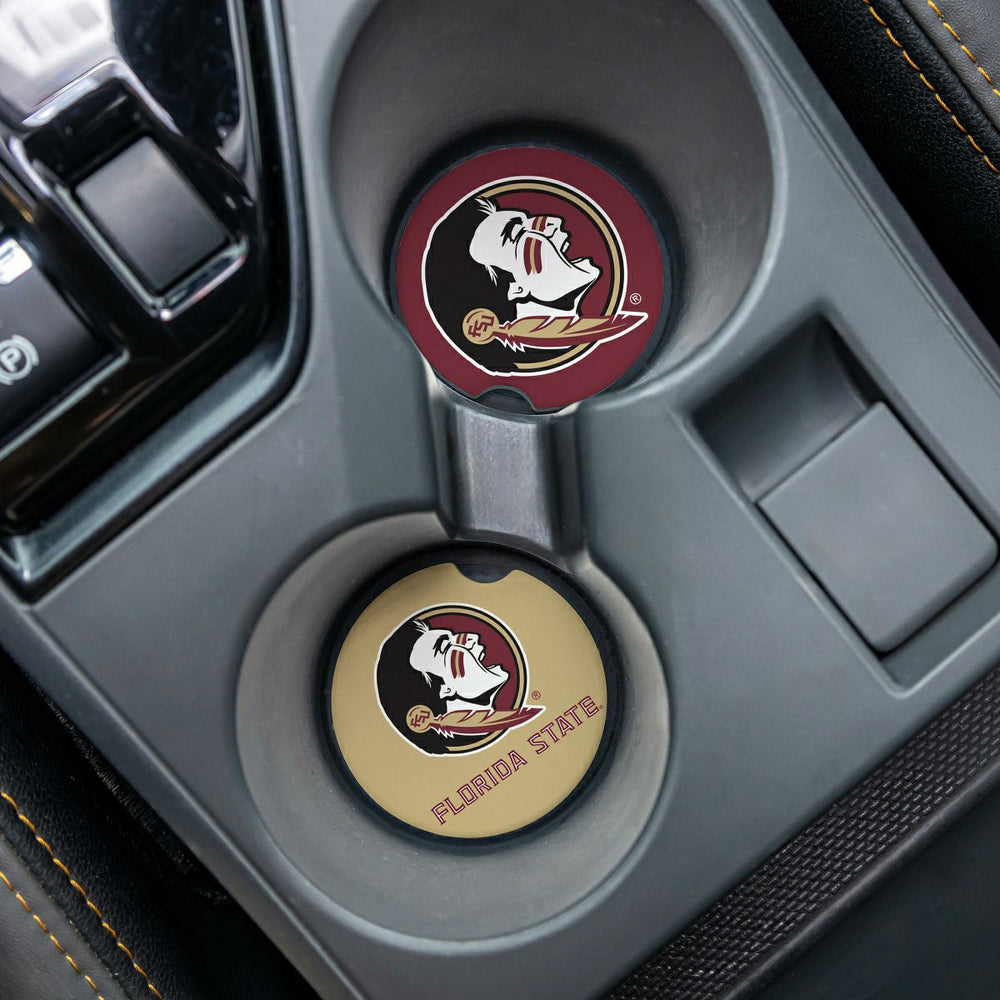 Florida State University Car Coaster Set, 2pc, Collegiate, Home