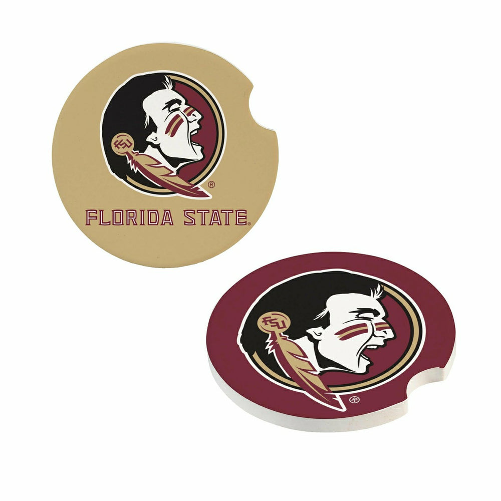 Florida State University Car Coaster Set, 2pc, Collegiate, Home