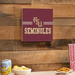 Florida State University Wood Wall Sign, 12x12, Collegiate, Home