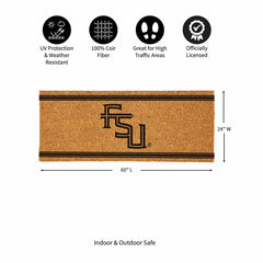 Florida State University Extra Large One Color Coir Mat, 60"x24", Collegiate