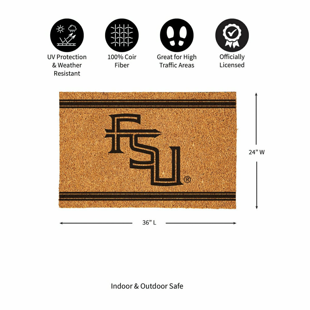 Florida State University Large One Color Coir Mat, 36"x24", Collegiate