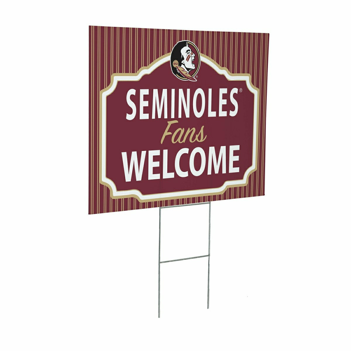 Florida State University Coroplast Yard Sign, "Fans Welcome", Collegiate, Home