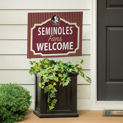Florida State University Coroplast Yard Sign, "Fans Welcome", Collegiate, Home
