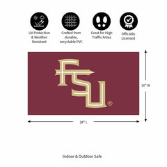 Full Color PVC Mat, 16" x 28", Florida State University, Collegiate