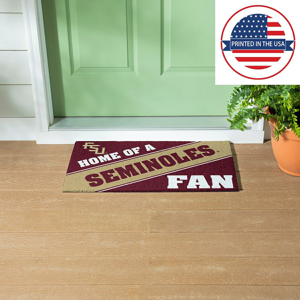 Florida State University, PVC Mat COLOR, Home of a Fan, Collegiate